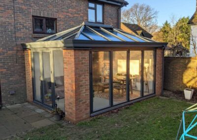Contempory Orangery in Horley Before and after